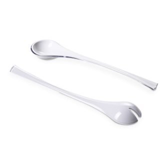 Posate da insalata 26 cm Trendy - Bianco
