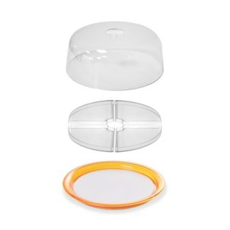 Set 3 in 1: tortiera, antipastiera e vassoio Trendy - Giallo