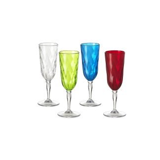 Set 4 Flute 17,5 cl - Multicolore