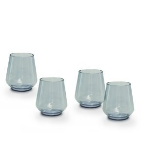 Set 4 bicchieri da acqua Pangea - Azzurro polvere