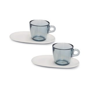 Set 2 tazze da tè 23 cl Pangea - Azzurro polvere