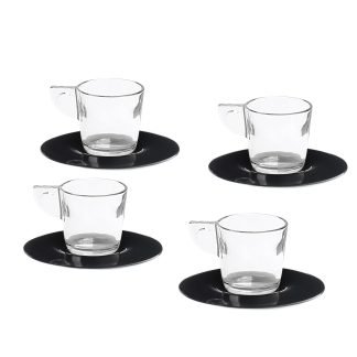 Set 4 tazzine da caffè 10 cl Eat Pop - Nero