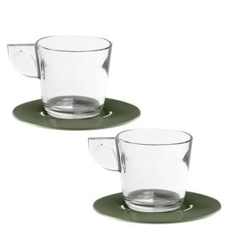 Set 2 tazze da tè 35 cl Eat Pop - Verde salvia