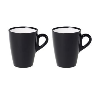 Set 2 tazze mug 30 cl Eat Pop - Nero