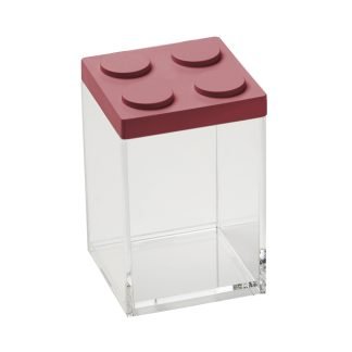 Barattolo modulare medio 1 l Brickstore - Rosso mattone