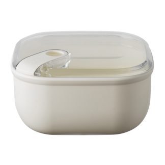 Contenitore con coperchio ermetico medio 1 l quadrato alto Pull Box - Avorio