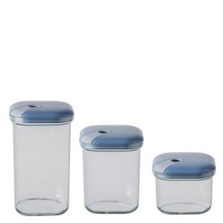 Set 3 barattoli ermetici Pull Box - bluavio