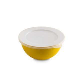 Ciotola con coperchio piccola 0,5 l antibatterica Sanaliving - Giallo