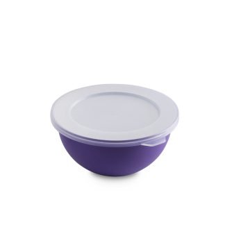 Ciotola con coperchio piccola 0,5 l antibatterica Sanaliving - Viola