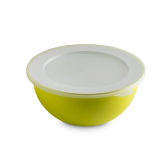 Ciotola con coperchio media 1,7 l antibatterica Sanaliving - Verde acido