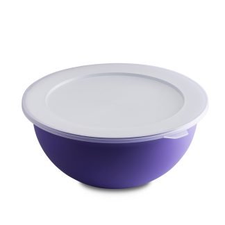 Ciotola insalatiera con coperchio 3,5 l antibatterica Sanaliving - Viola