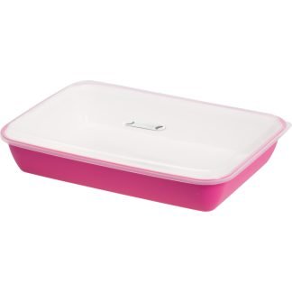 Piatto da portata con coperchio 35 cm Sanaliving - Fucsia