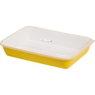 Piatto da portata con coperchio 35 cm Sanaliving - Giallo