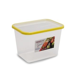 Contenitore con coperchio antibatterico grande 2,1 l Sanaliving - Giallo