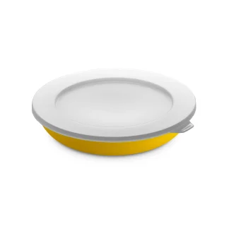 piatto fondo con coperchio in plastica antibatterica